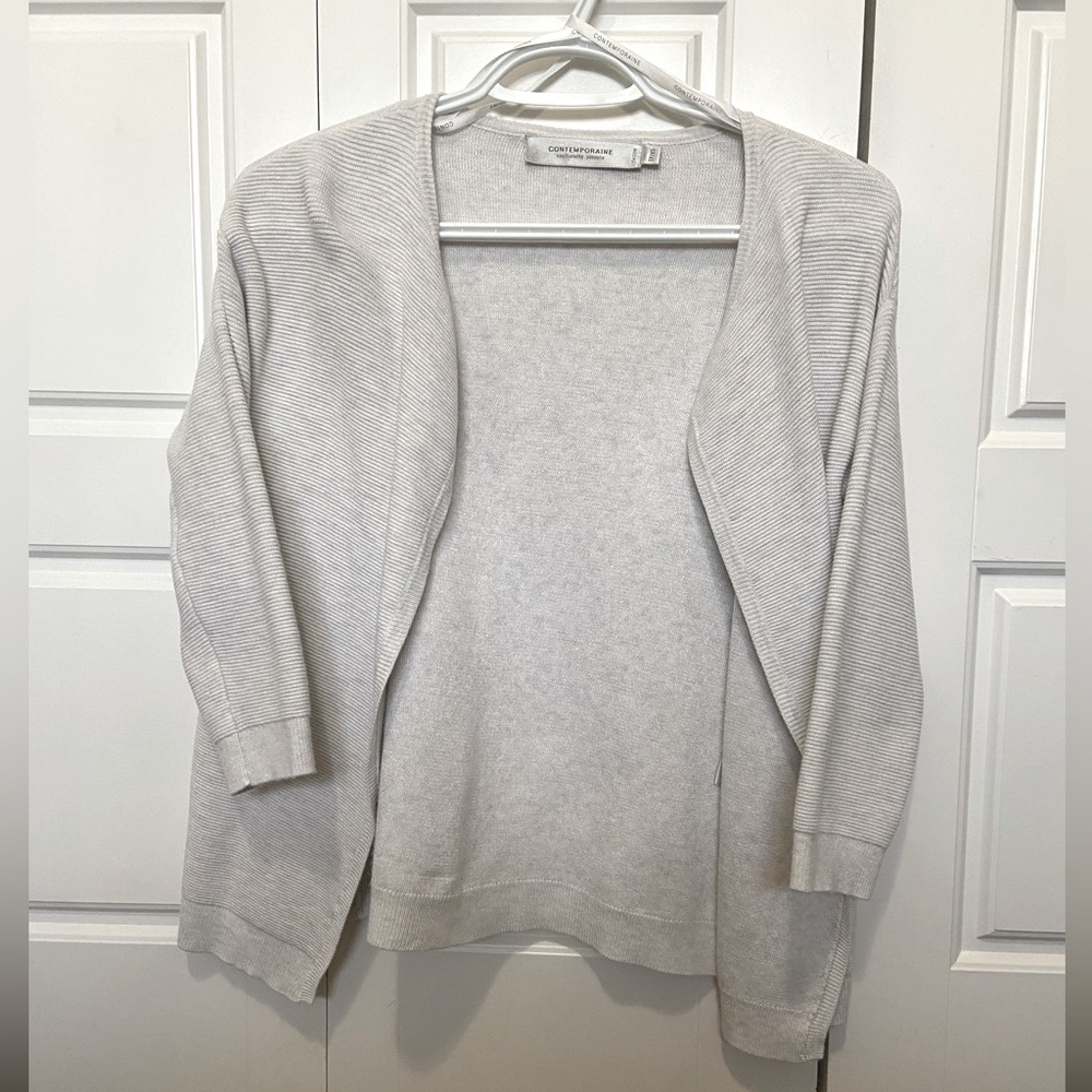Contemporaire light grey/white cardigan